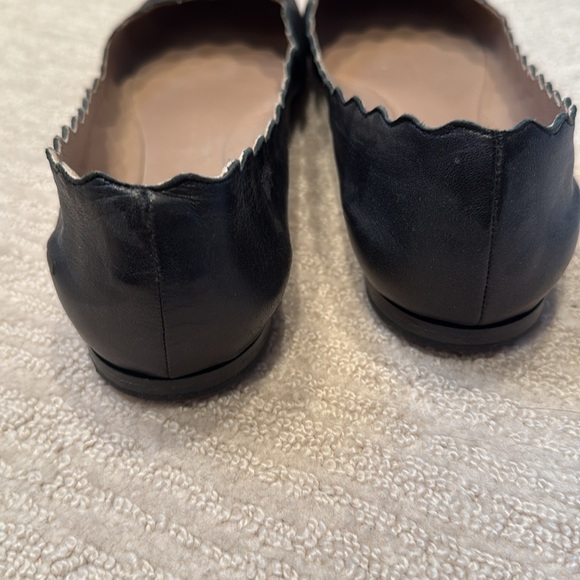 Chloe Black Leather Ballet Flats - Picture 3 of 5